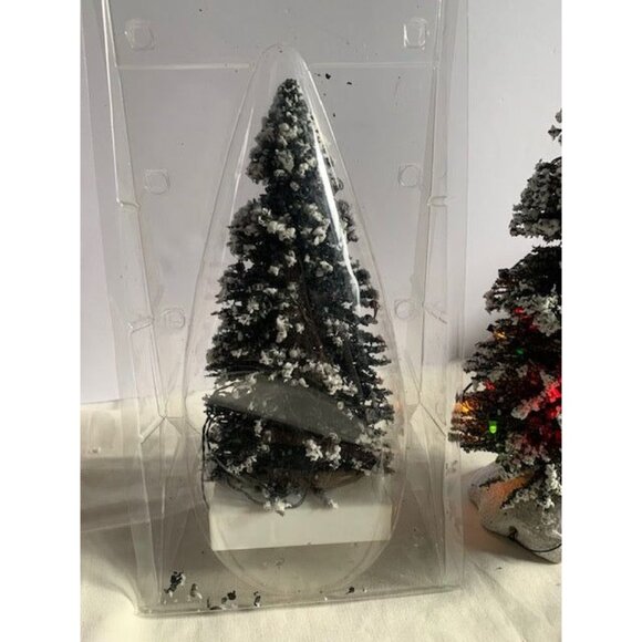 Artificial Miniature Snowy Christmas Tree with Multicolored LED Lights & Star To - Picture 4 of 4